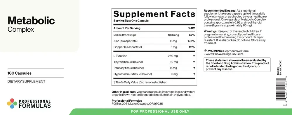 Product image for Metabolic Complex.