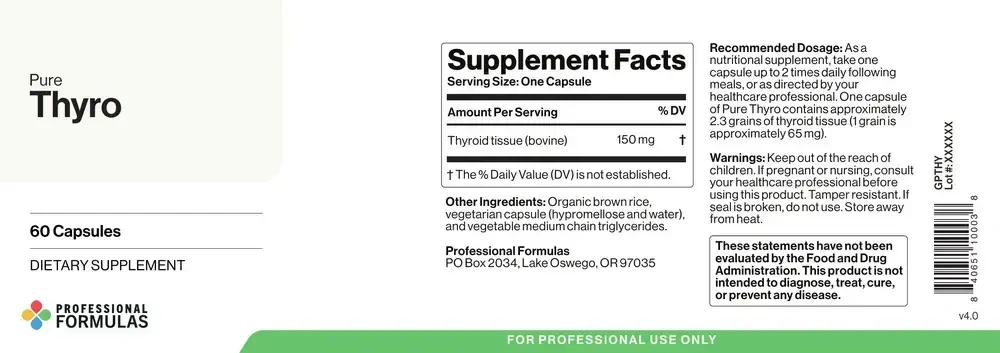 Product image for Pure Thyro 150mg.