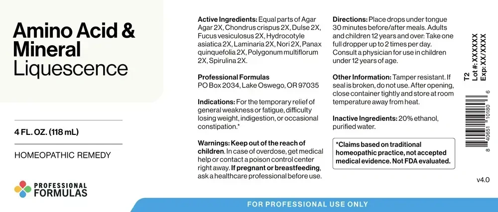 Product image for Amino Acid and Mineral Liquescence.