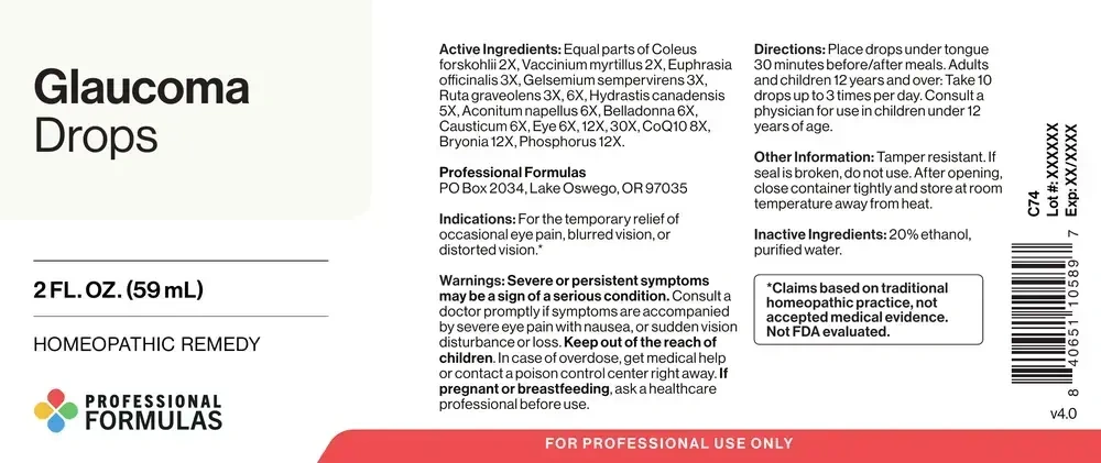 Product image for Glaucoma Formula.