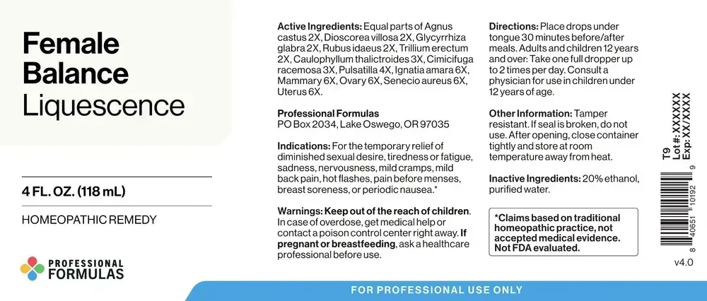 Product image for Female Balance Liquescence.