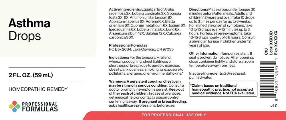 Product image for Asthma Drops.