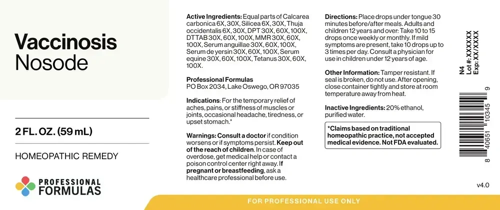 Product image for Vaccinosis Nosode.