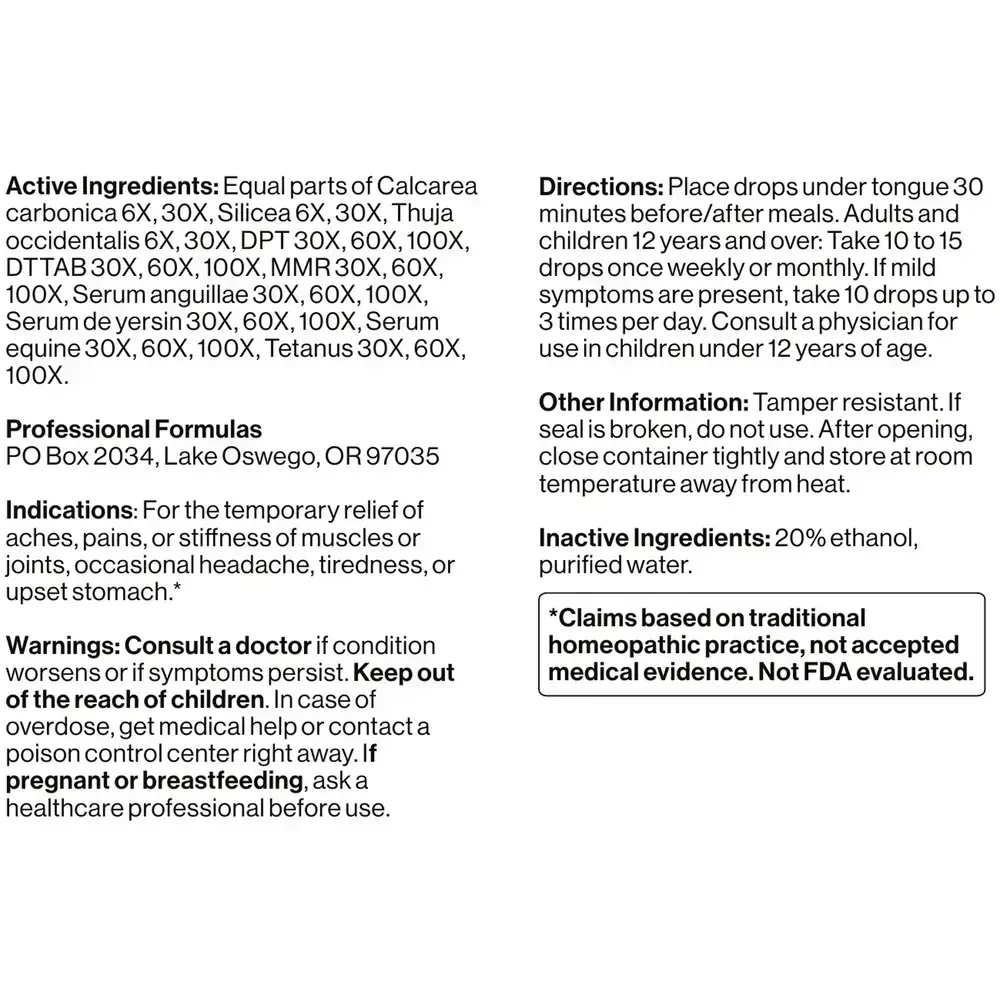 Product image for Vaccinosis Nosode.