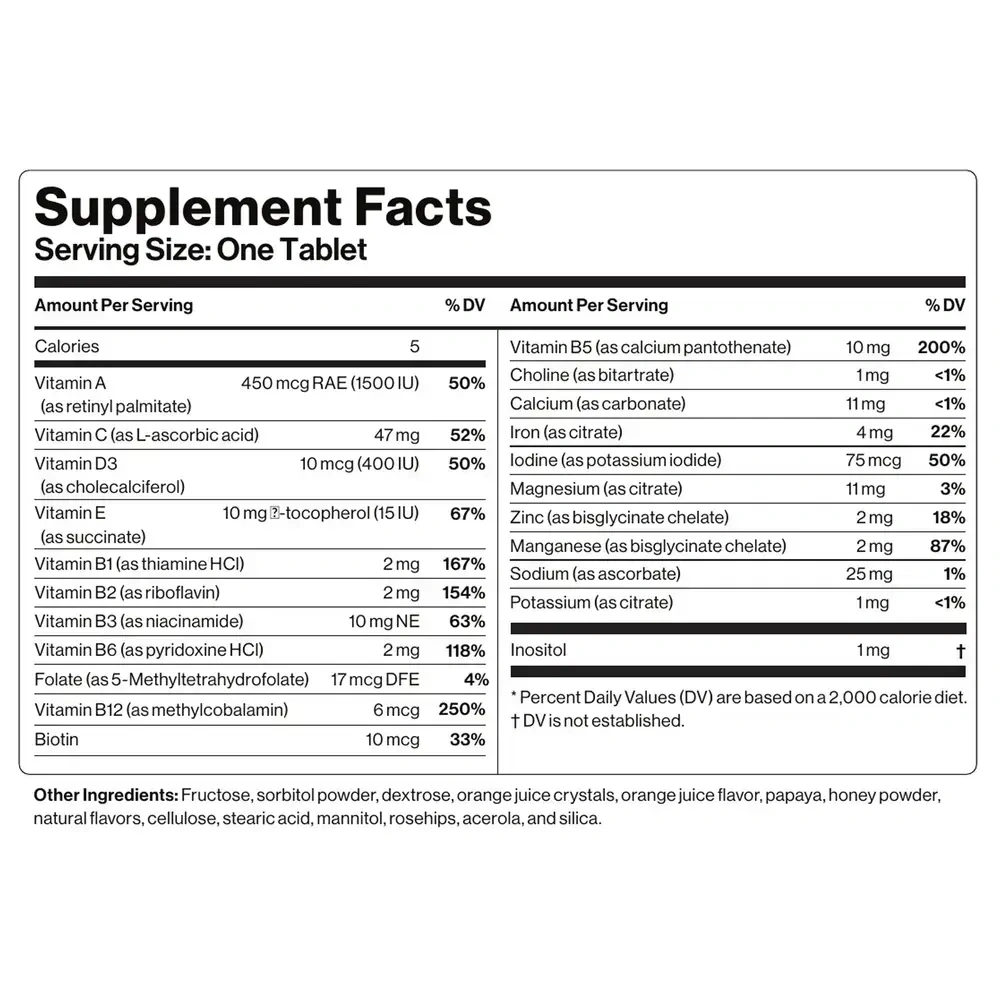 Product image for Chewable Vitamin/Mineral.