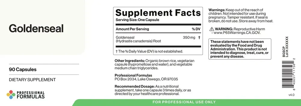 Product image for Golden Seal Caps.