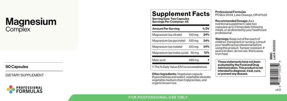 Product image for Magnesium Complex.
