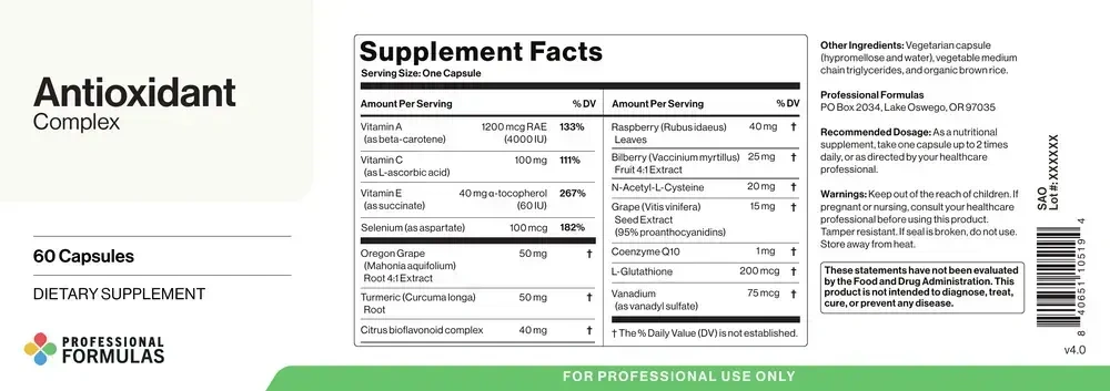 Product image for Anti-Oxidant Complex.