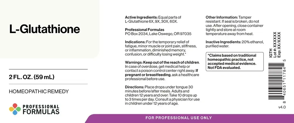 Product image for L-Glutathione (6x,9x,30x,60x).
