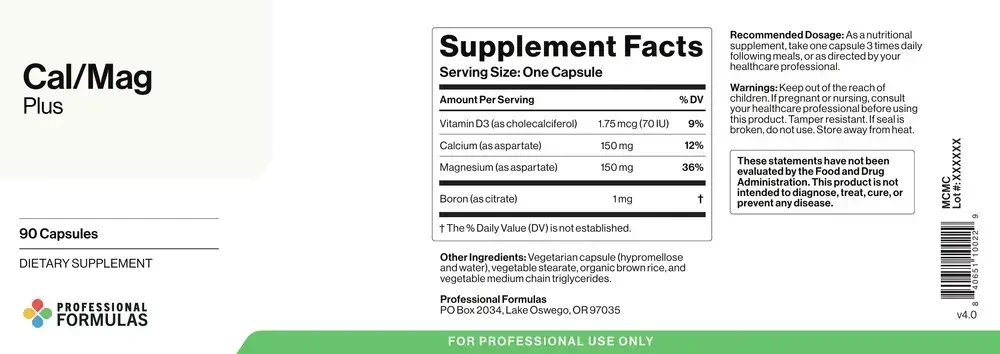 Product image for Cal/Mag Plus Caps.