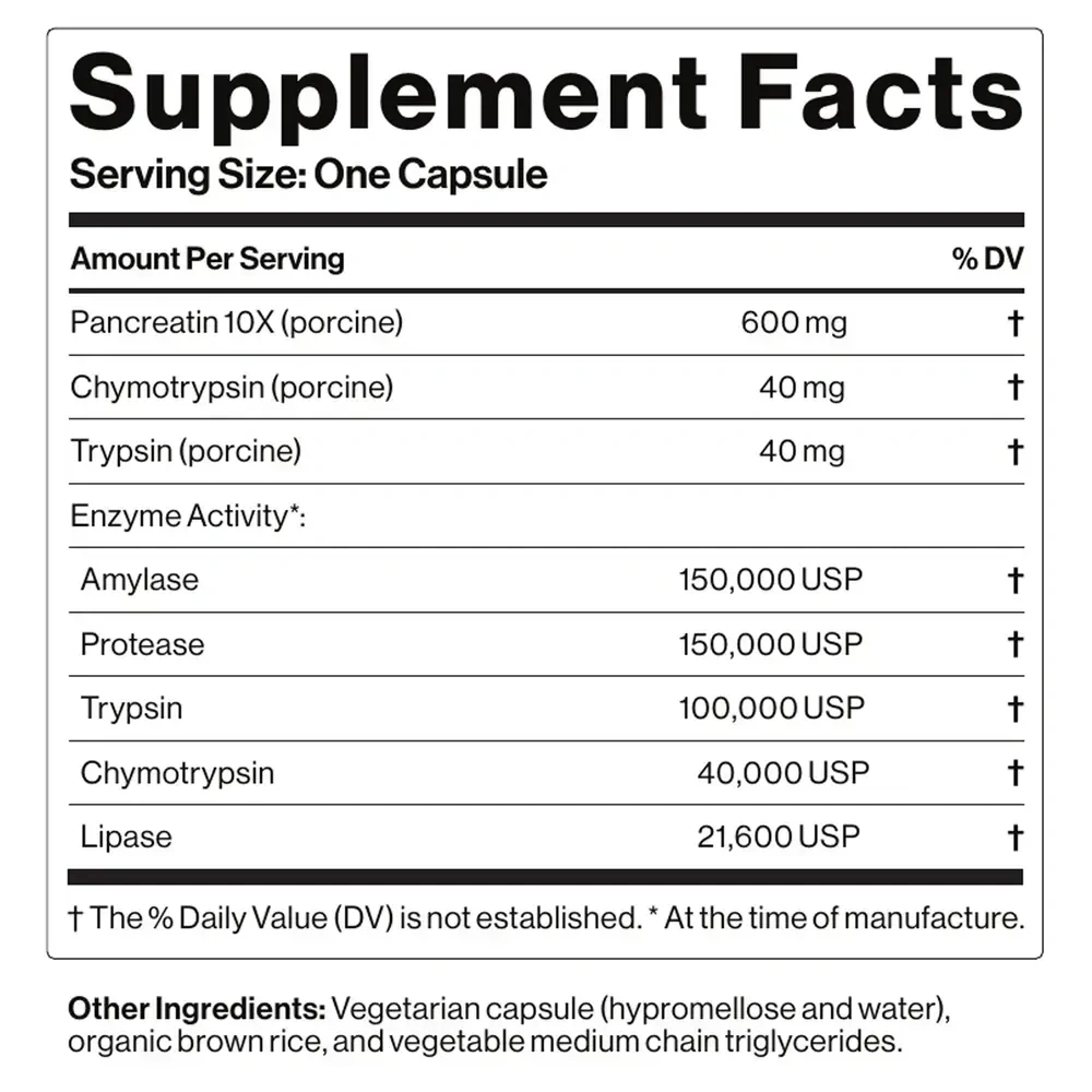 Product image for Pancreatin 10X Ultra.
