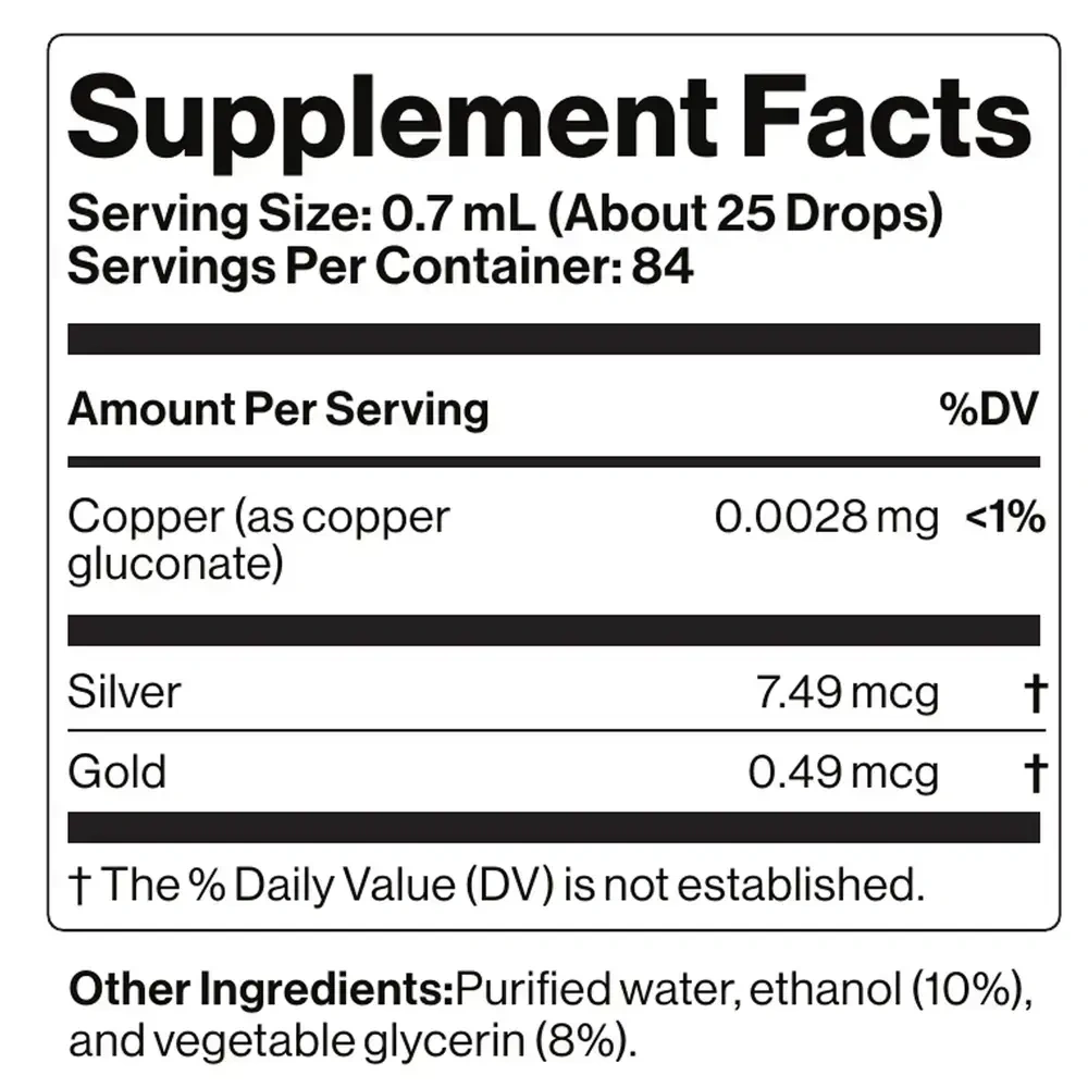 Product image for CU-AU-AG Copper/Gold/Silver (Oligo Element).