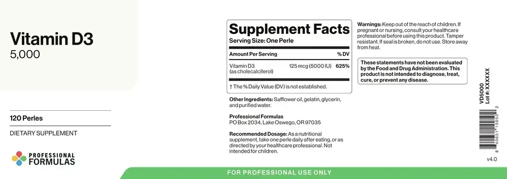Product image for Vitamin D3 5,000 IU.