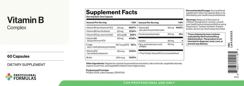 Product image for Vitamin B Complex.