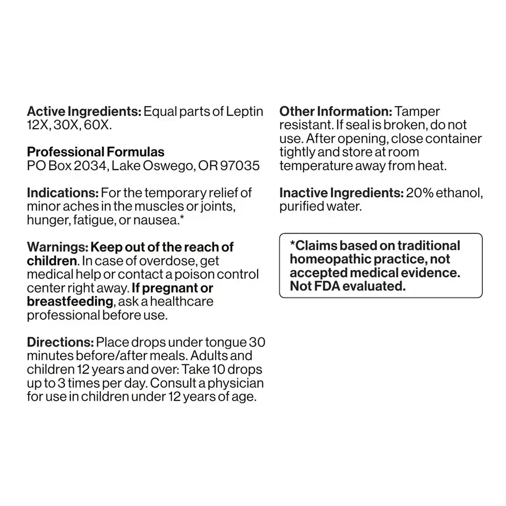 Product image for Leptin 12x, 30x, 60x.