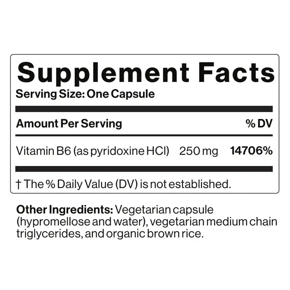Product image for Vitamin B6 Pyridoxine.
