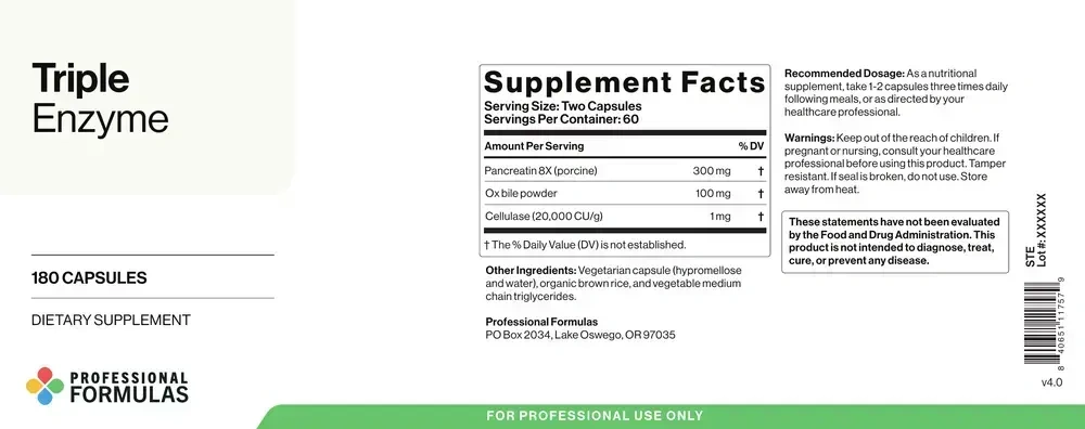 Product image for Triple Enzyme Formula.
