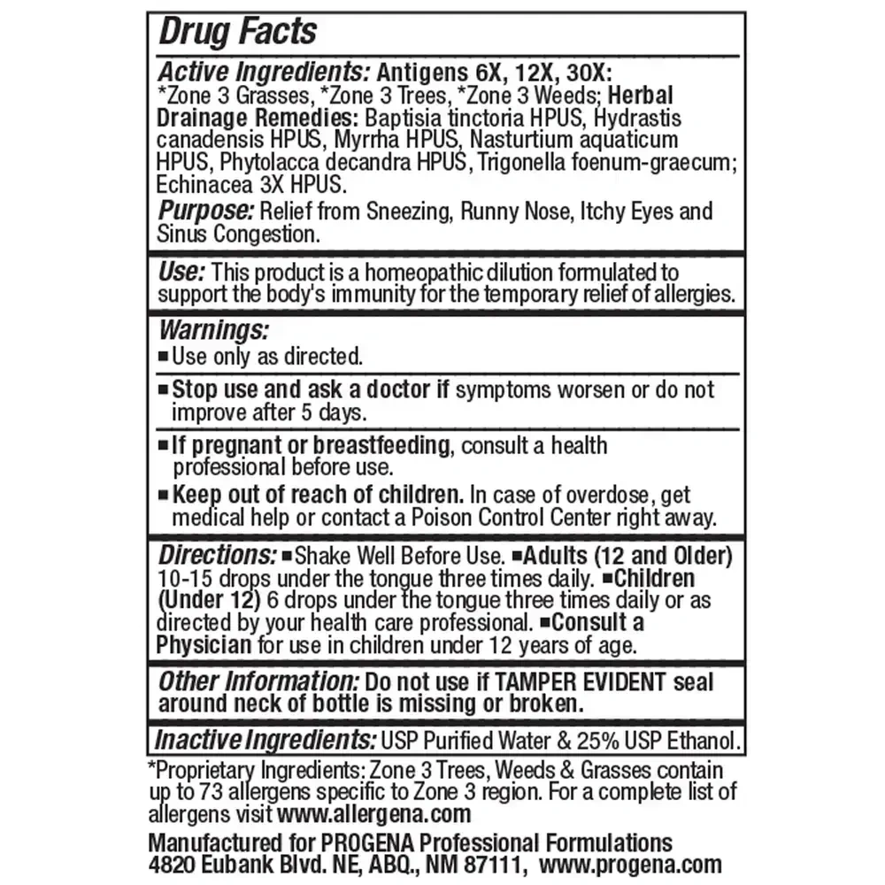Product image for Allergena GTW (Zone 3).