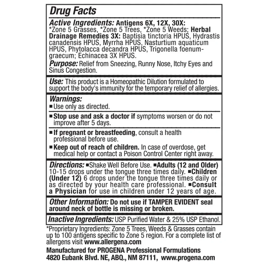 Product image for Allergena GTW (Zone 5).