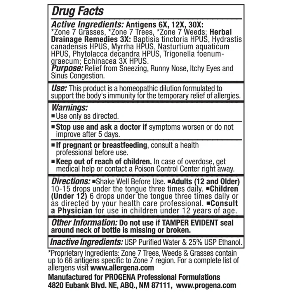 Product image for Allergena GTW (Zone 7).