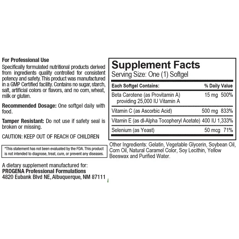 Product image for Pro Tec Antioxidant Softgels.