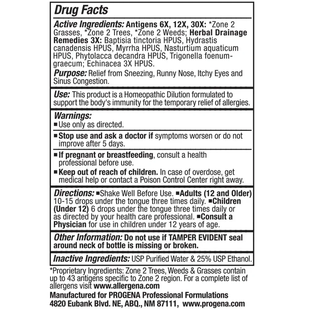 Product image for Allergena Zone 2.