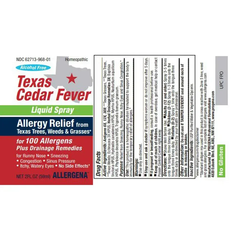 Product image for Allergena TX Cedar Fever Spray.