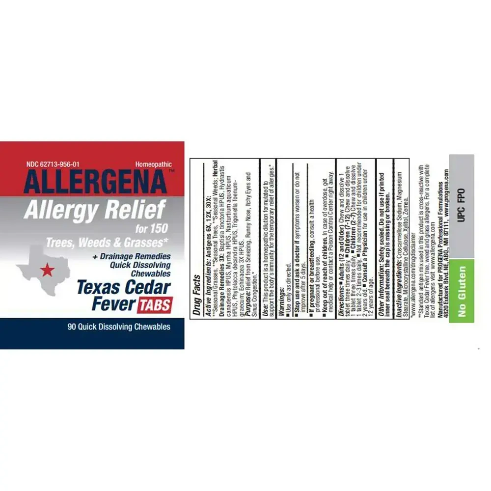 Product image for Allergena TX Cedar Fever Allergy Tabs.