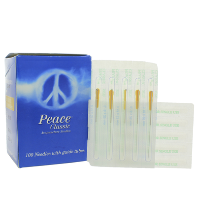 Peace Classic Needles W/Guide Tubes 100ct (36g) 0.20mm x 40mm (1.5in)