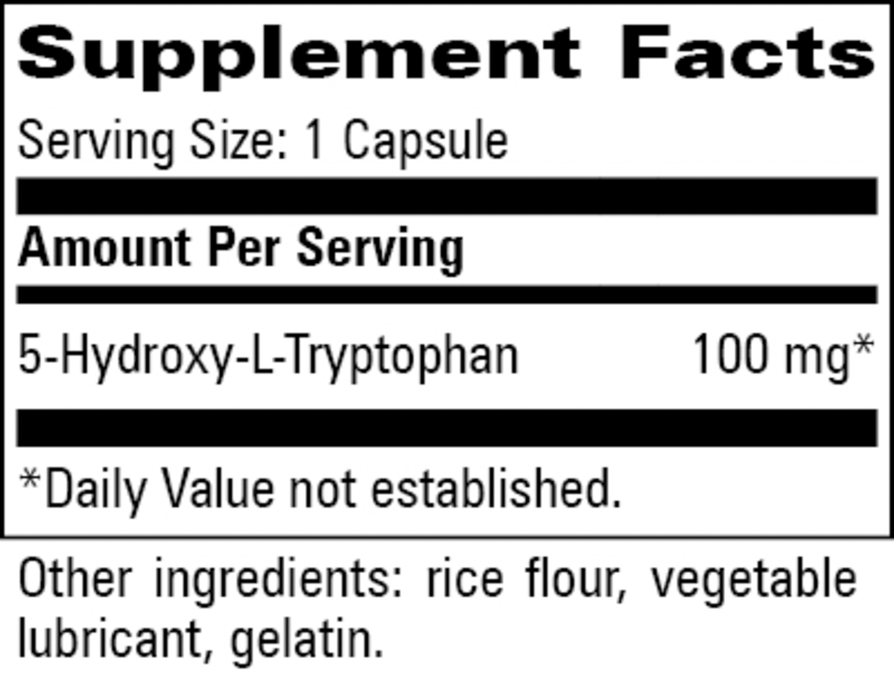 Product image for 5-Hydroxy-L-Tryptophan 100mg.