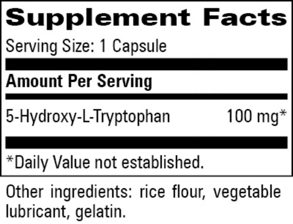 Product image for 5-Hydroxy-L-Tryptophan 100mg.