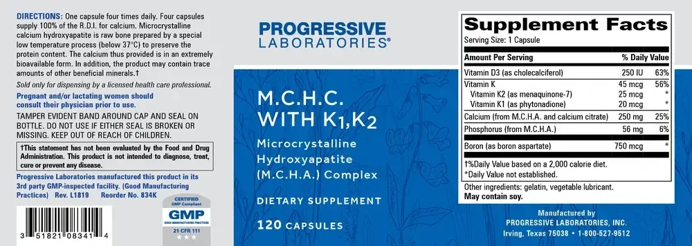 Product image for M.C.H.C. w/Vitamin K Caps.
