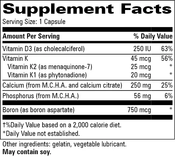 Product image for M.C.H.C. w/Vitamin K Caps.