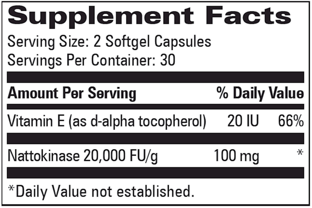 Product image for Nattokinase with Vitamin E.
