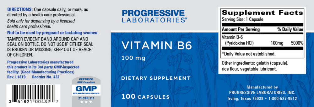 Product image for Vitamin B-6.