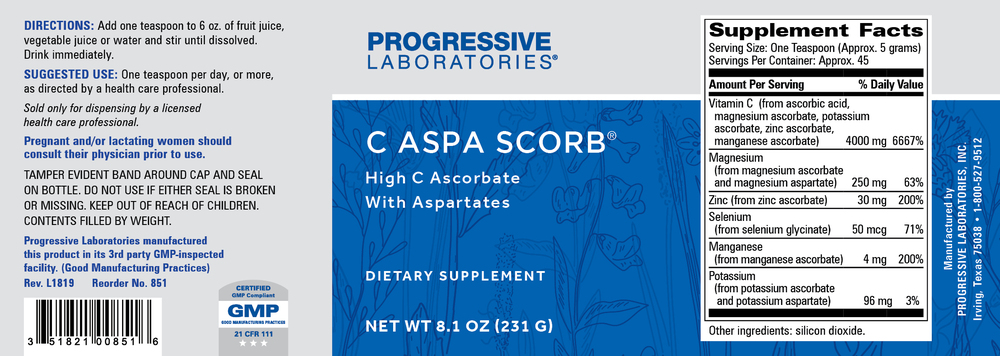 Product image for C ASPA SCORB.