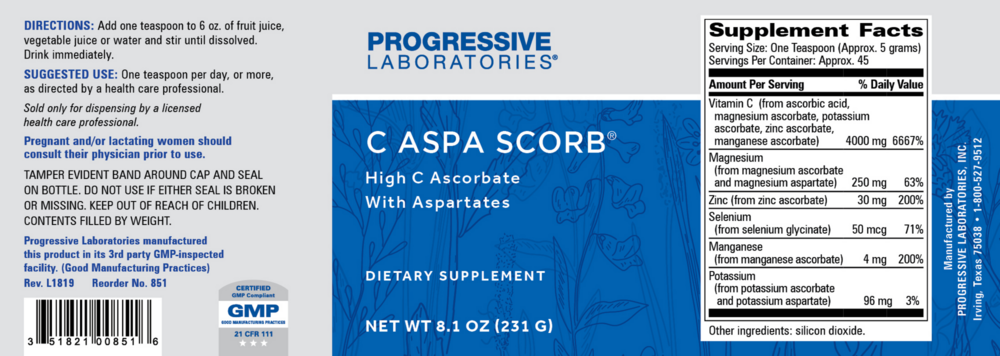 Product image for C ASPA SCORB.