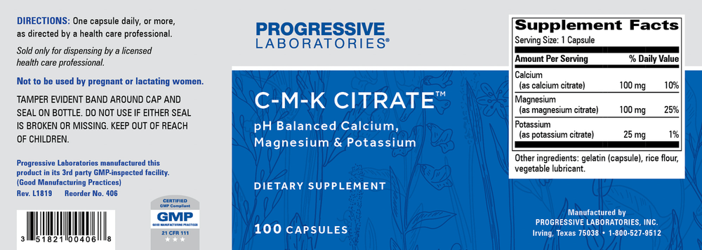 Product image for C-M-K Citrate.
