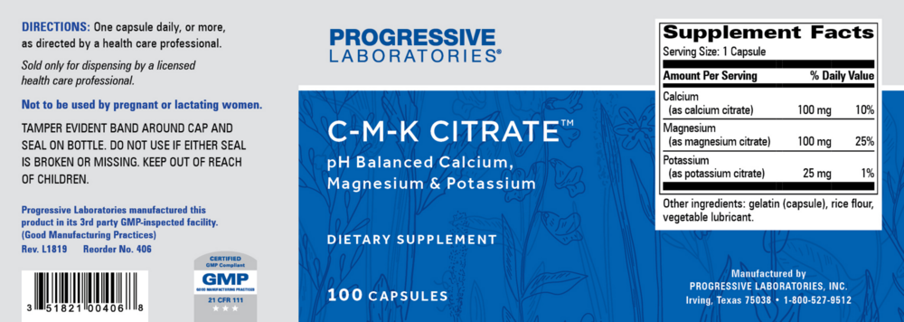 Product image for C-M-K Citrate.