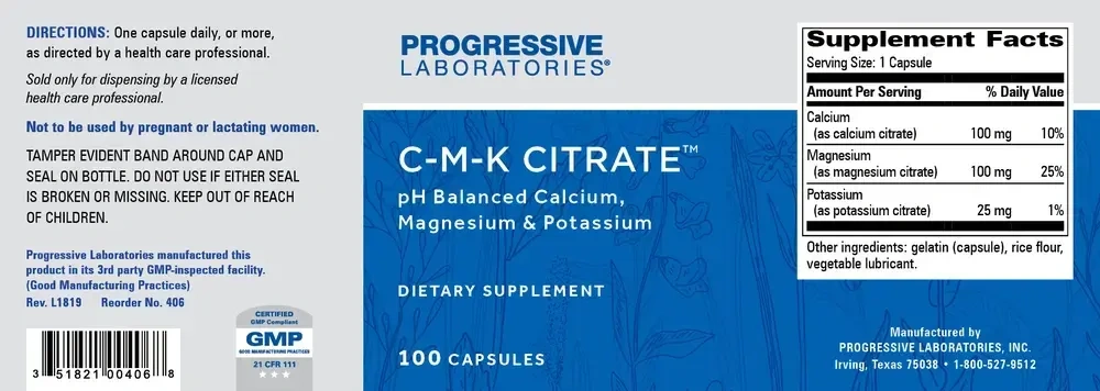 Product image for C-M-K Citrate.