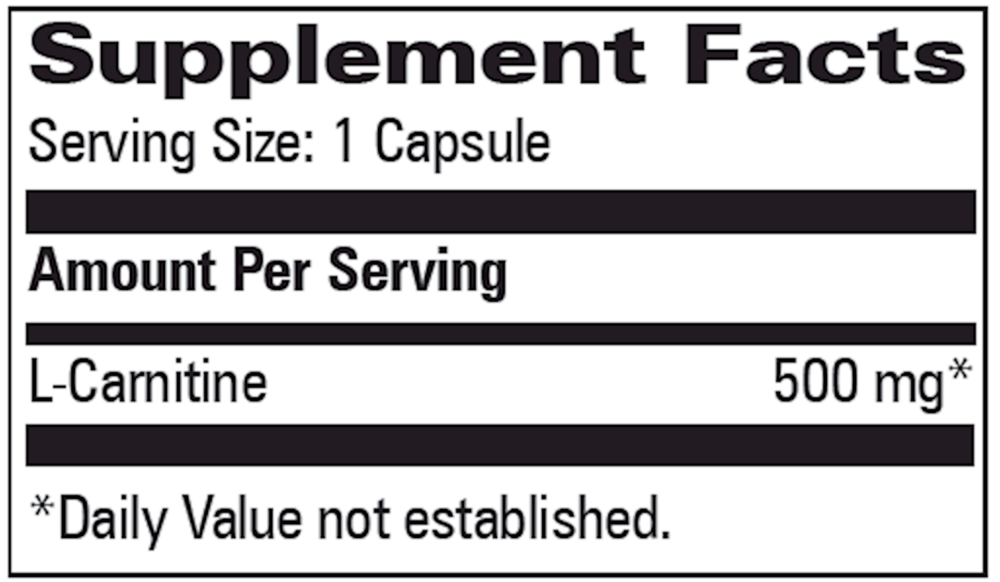 Product image for L-Carnitine 500mg.