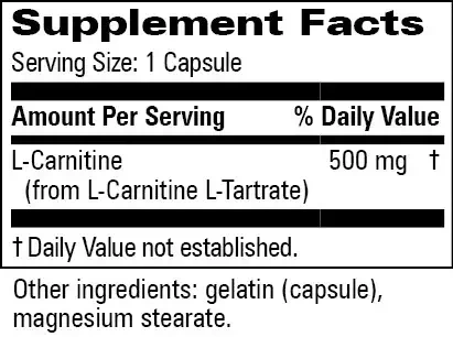 Product image for L-Carnitine 500mg.