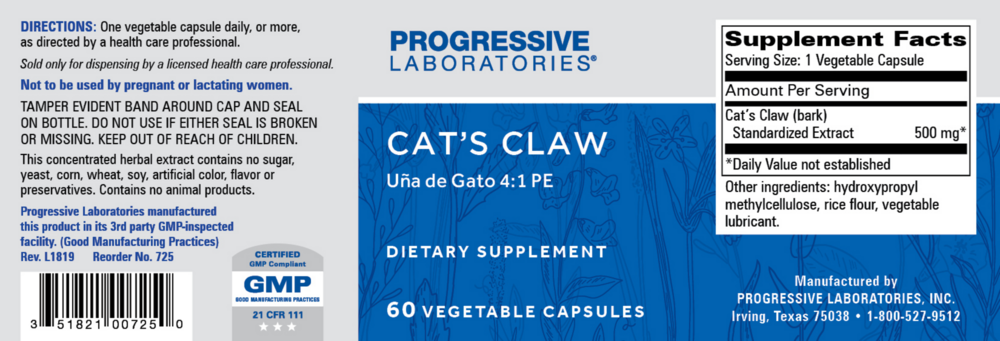Product image for Cats Claw 500mg.