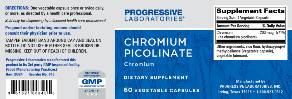 Product image for Chromium Picolinate 200mcg.