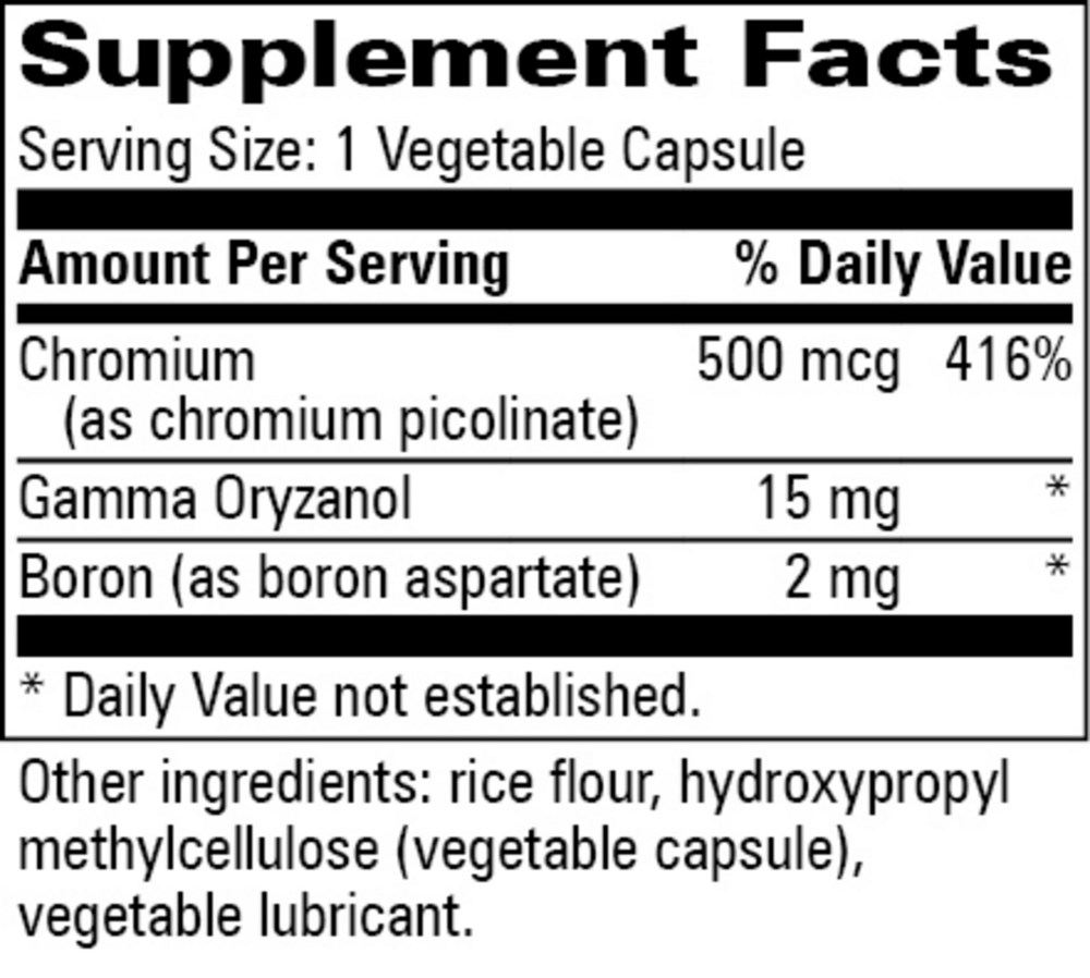 Product image for Chromium Picolinate Plus.