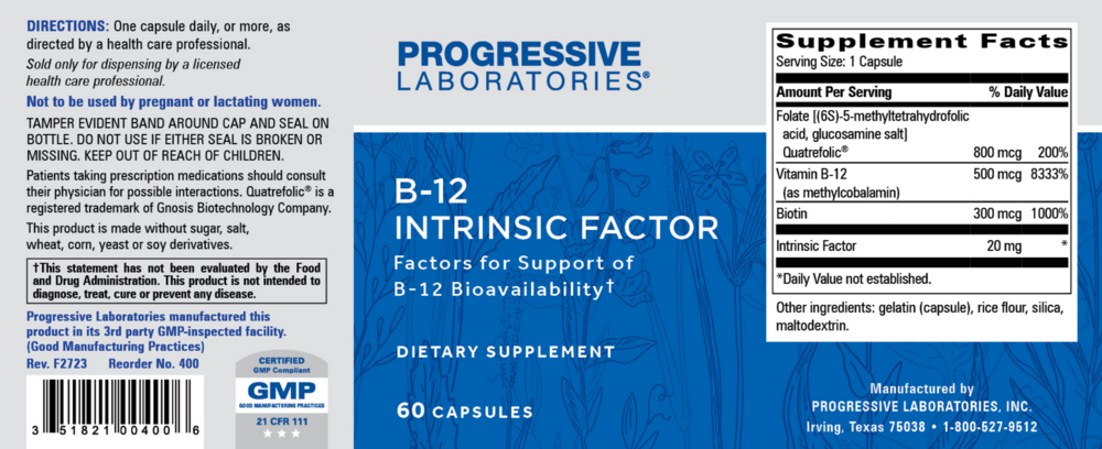 Product image for B-12 Intrinsic Factor.