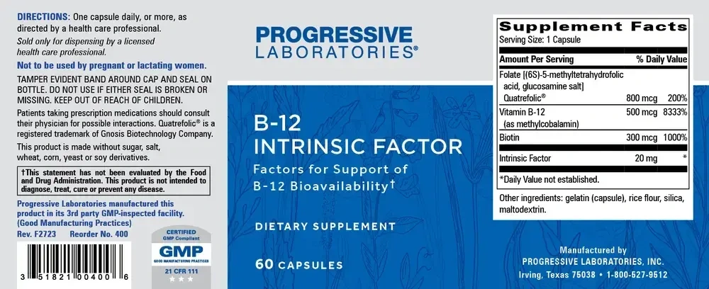 Product image for B-12 Intrinsic Factor.