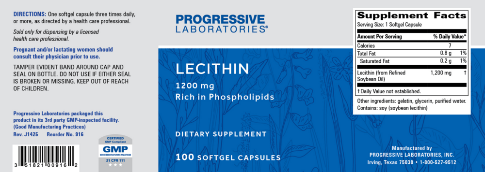 Product image for Lecithin 1200mg.