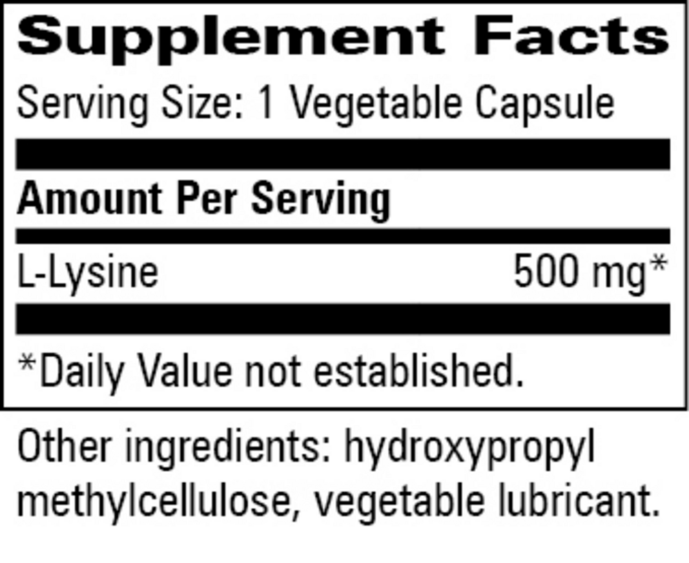 Product image for L-Lysine 500mg.