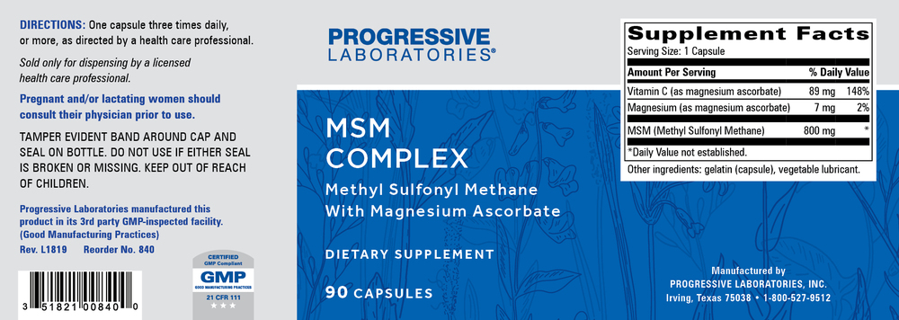 Product image for MSM Complex.